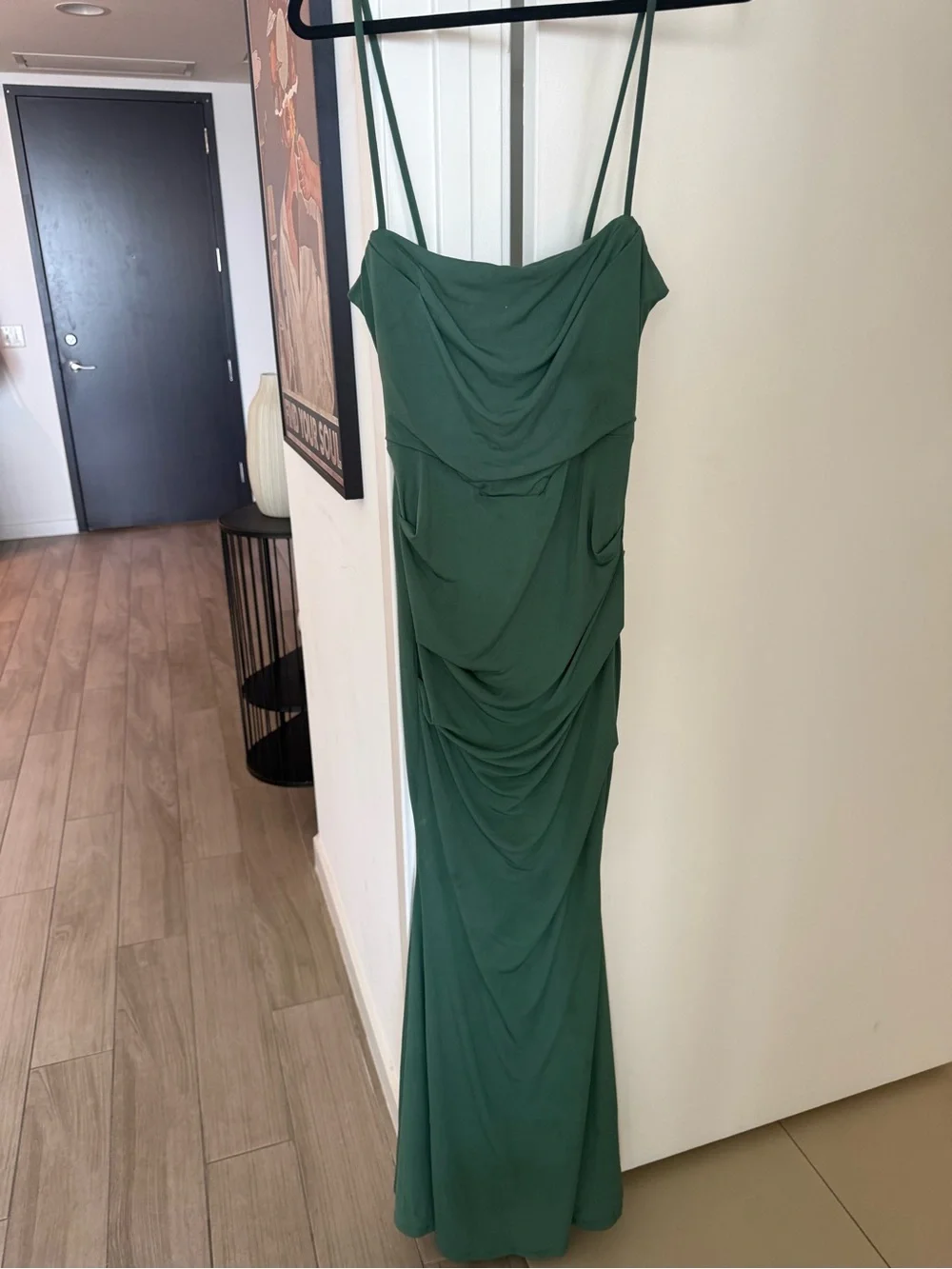 House of CB Emerald Green Ruched Maxi Dress - Picture 8 of 12